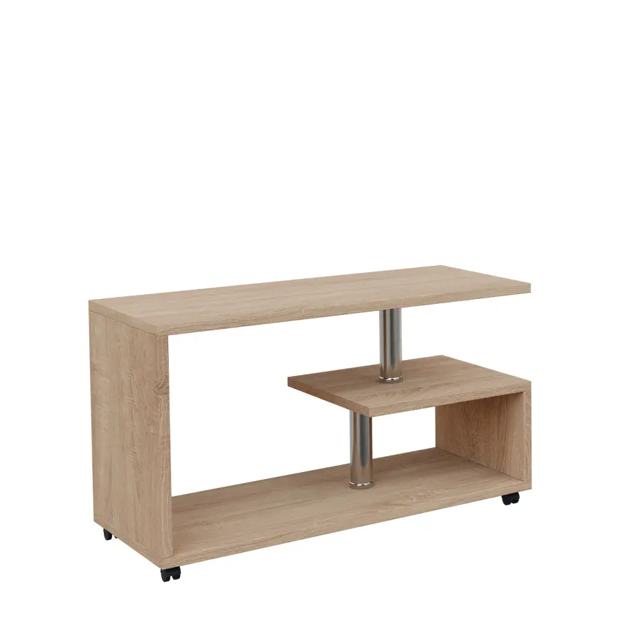 NORBERT-1 stolek konferenční na otočných kolečkách, 25 mm lamino - dub bardolino