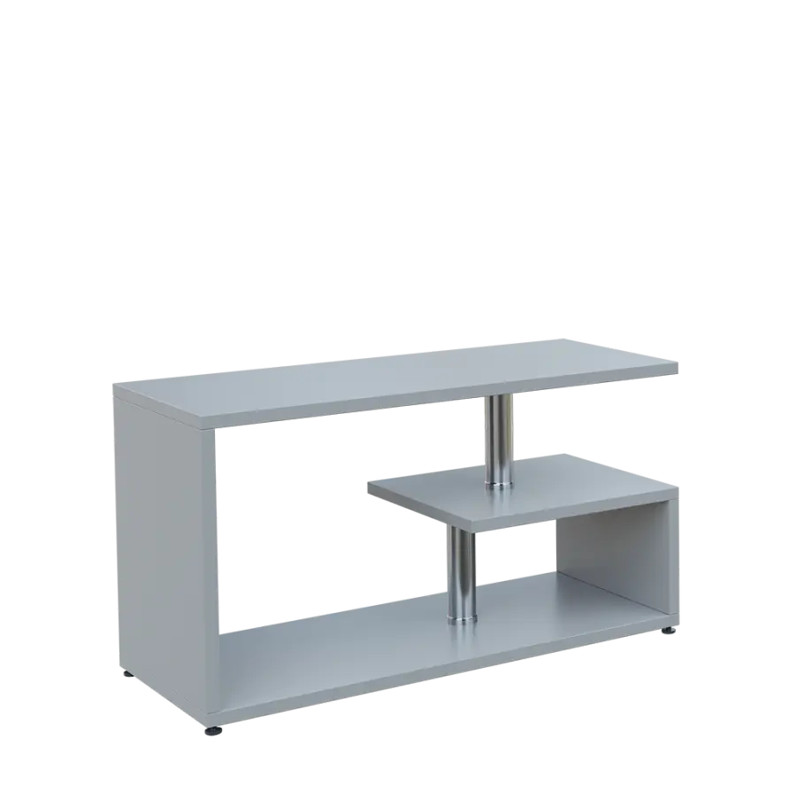 NORBERT-2 stolek konferenční na plastových kluzácích, 25 mm lamino - šedá