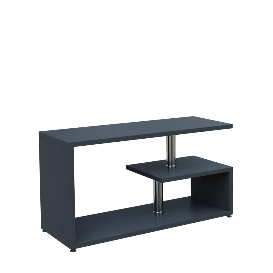 NORBERT-2 stolek konferenční na plastových kluzácích, 25 mm lamino - antracit