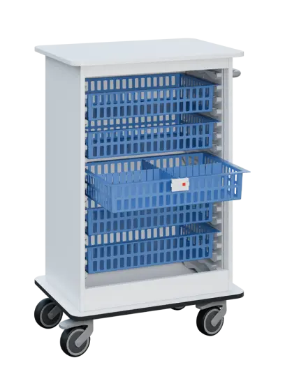 DEXTER 24 vozík boxový, otevřený, 1180x750x520 mm, bílá