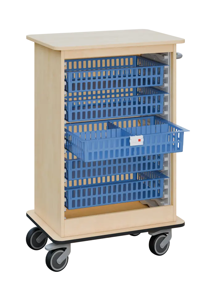 DEXTER 24 vozík boxový, otevřený, 1180x750x520 mm, bříza světlá