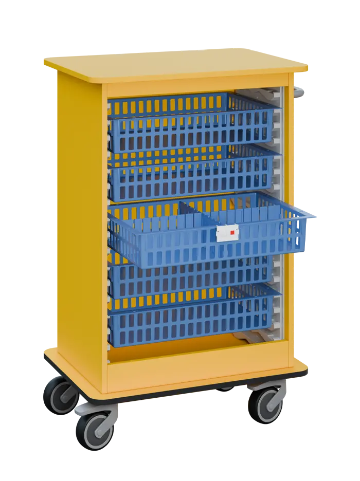 DEXTER 24 vozík boxový, otevřený, 1180x750x520 mm, žlutá odio