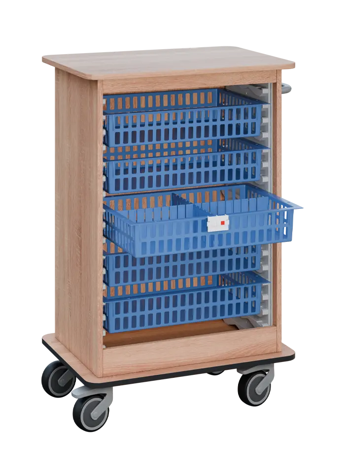 DEXTER 24 vozík boxový, otevřený, 1180x750x520 mm, dub bardolino