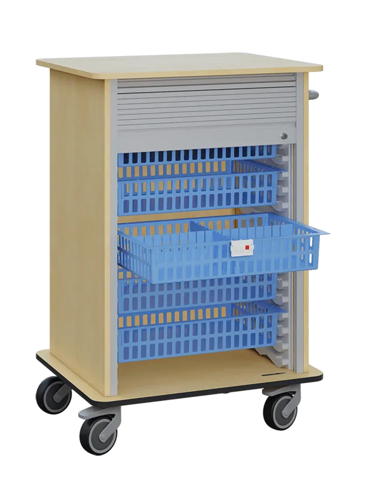 DEXTER 25 vozík boxový, roletový, 1180x780x620 mm, bříza světlá