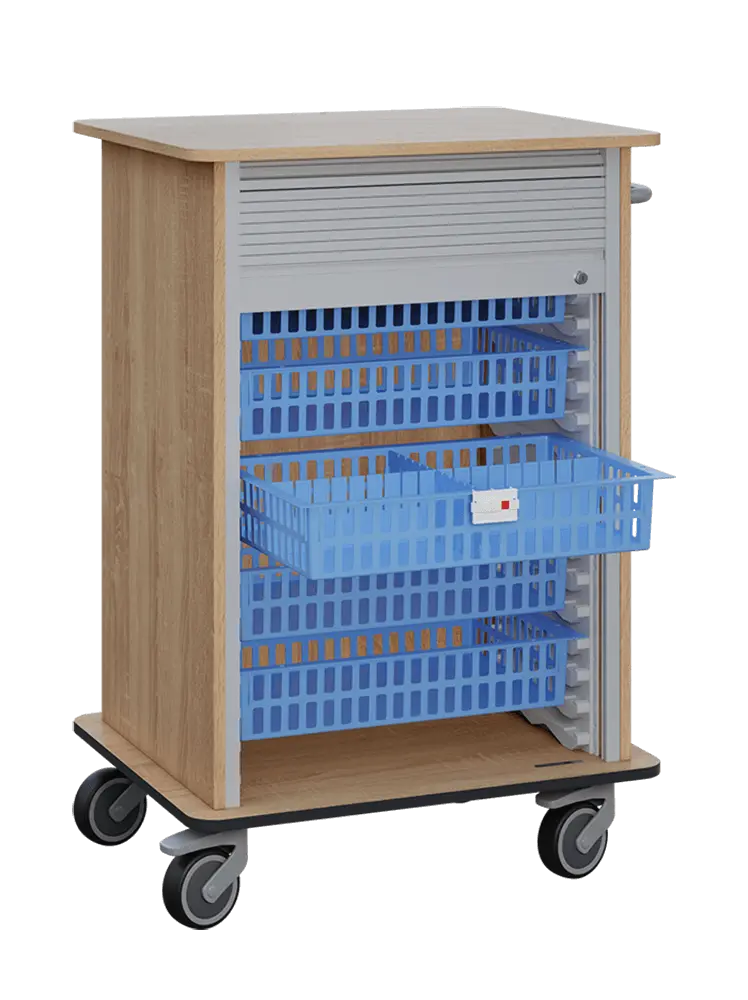 DEXTER 25 vozík boxový, roletový, 1180x780x620 mm, dub bardolino