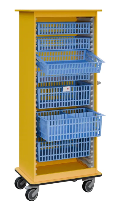 DEXTER 26 vozík boxový, otevřený, 1780x750x520 mm, žlutá odio