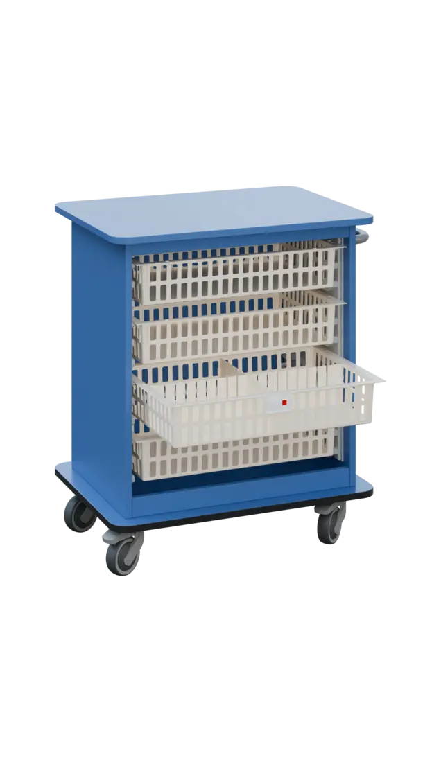 DEXTER 22 ABS vozík boxový, otevřený, 880x750x520 mm, pastelově modrá
