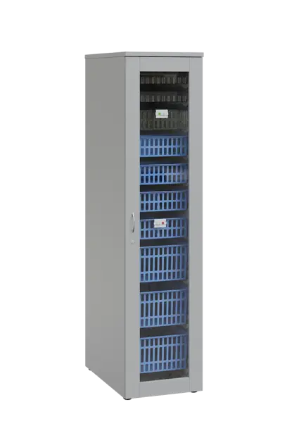 MEDICAL S - 46 skříň léková boxová, 1950 x 460 x 735, prosklená, šedá