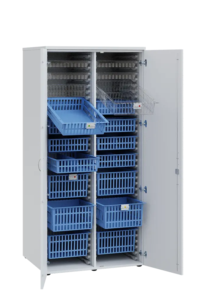 MEDICAL D - 90 skříň léková boxová, 1950 x 900 x 735, dvířka, bílá