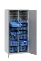 MEDICAL D - 90 skříň léková boxová, 1950 x 900 x 735, dvířka, korpus bílá, dvířka šedá