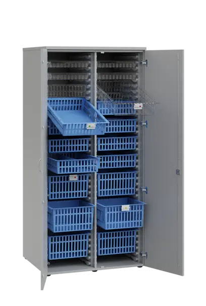 MEDICAL D - 90 skříň léková boxová, 1950 x 900 x 735, dvířka, šedá