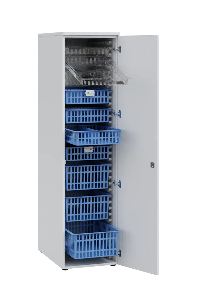 MEDICAL D - 46 skříň léková boxová, 1950 x 460 x 735, dvířka, bílá