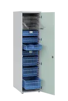 MEDICAL D - 46 skříň léková boxová, 1950 x 460 x 735, dvířka, korpus bílá, dvířka šedo-zelinkavá