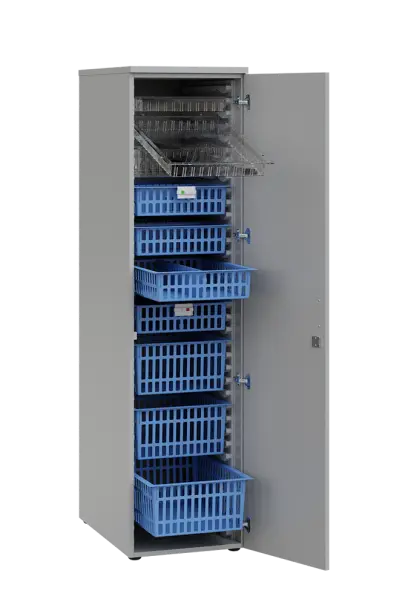 MEDICAL D - 46 skříň léková boxová, 1950 x 460 x 735, dvířka, šedá