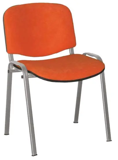 ALTAMIRA židle konferenční, kostra stříbrná, látka SUE 46 oranžová
