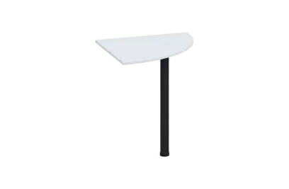 ES 27 - 7 deska spojovací s nohou, deska 25 mm lamino - bílá, podnož černá ES 27 - 7 deska spojovací s nohou, deska 25 mm lamino - bílá, podnož černá