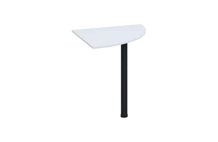 ES 27 - 7 deska spojovací s nohou, deska 25 mm lamino - bílá, podnož černá