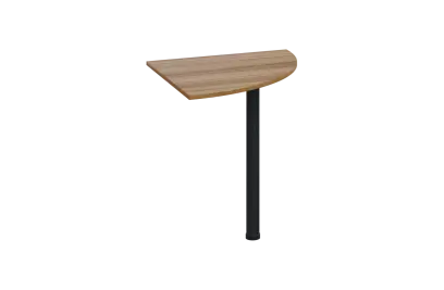 ES 27 - 7 deska spojovací s nohou, deska 25 mm lamino - ořech světlý, podnož černá