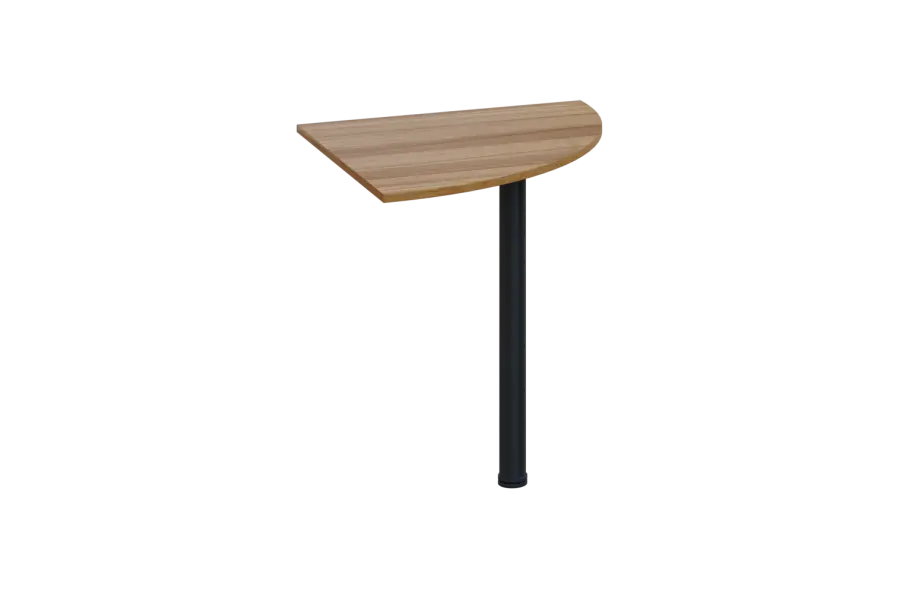 ES 27 - 7 deska spojovací s nohou, deska 25 mm lamino - ořech světlý, podnož černá