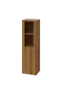 EN 4 - 4DS kancelářská skříň, 1-dveřová/prosklená, levá, 1450x400x400, ořech světlý