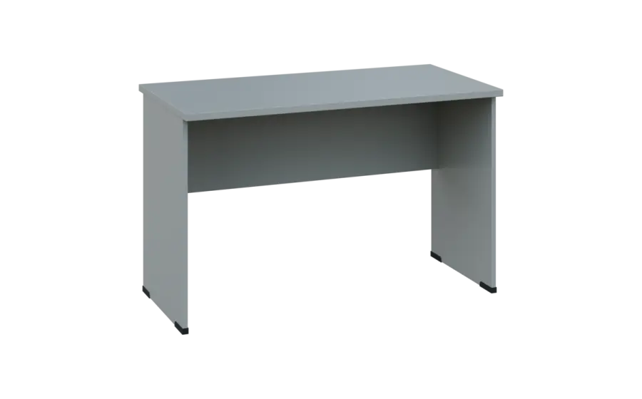 OPL 26 - 12 stůl kancelářský, dřevěná podnož, deska 25 mm, široký 1200 mm, šedá