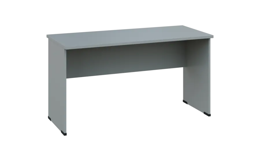 OPL 26 - 14 stůl kancelářský, dřevěná podnož, deska 25 mm, široký 1400 mm, šedá