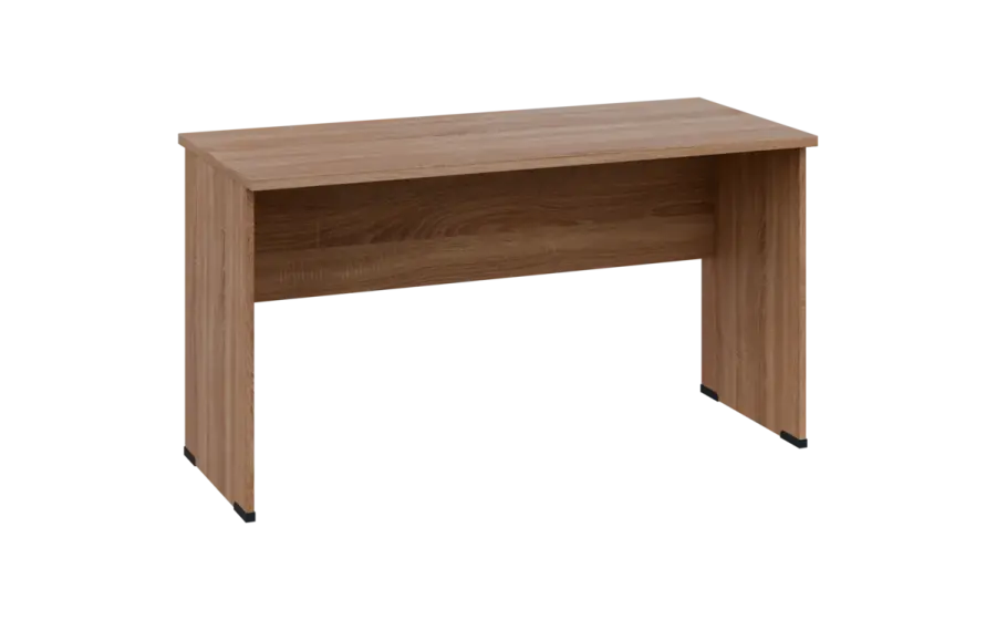 OPL 26 - 14 stůl kancelářský, dřevěná podnož, deska 25 mm, široký 1400 mm, dub bardolino