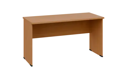 OPL 26 - 14 stůl kancelářský, dřevěná podnož, deska 25 mm, široký 1400 mm, buk royal