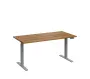 VSS 160/80 výškově stavitelný stůl, podnož stříbrný lak, ořech světlý