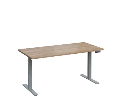 VSS 160/80 výškově stavitelný stůl, podnož stříbrný lak, dub bardolino