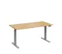 VSS 160/80 výškově stavitelný stůl, podnož stříbrný lak, javor horský