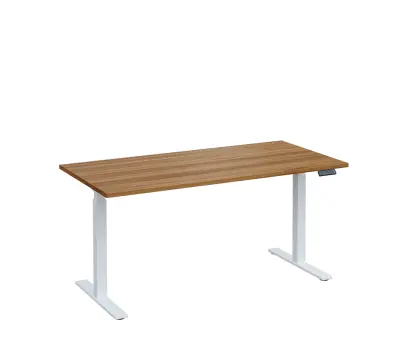 VSS 160/80 výškově stavitelný stůl, podnož bílý lak, ořech světlý