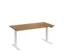 VSS 160/80 výškově stavitelný stůl, podnož bílý lak, ořech světlý
