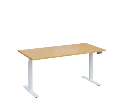 VSS 160/80 výškově stavitelný stůl, podnož bílý lak, javor horský