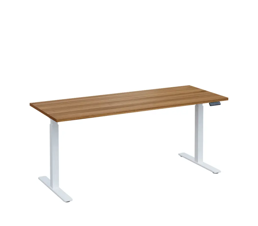 VSS 180/70 výškově stavitelný stůl, podnož bílý lak, ořech světlý