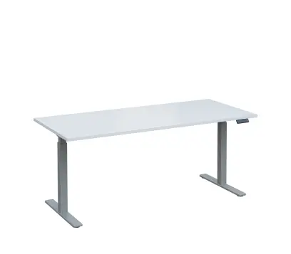 VSS 180/80 výškově stavitelný stůl, podnož stříbrný lak, bílá