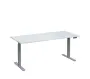 VSS 180/80 výškově stavitelný stůl, podnož stříbrný lak, bílá