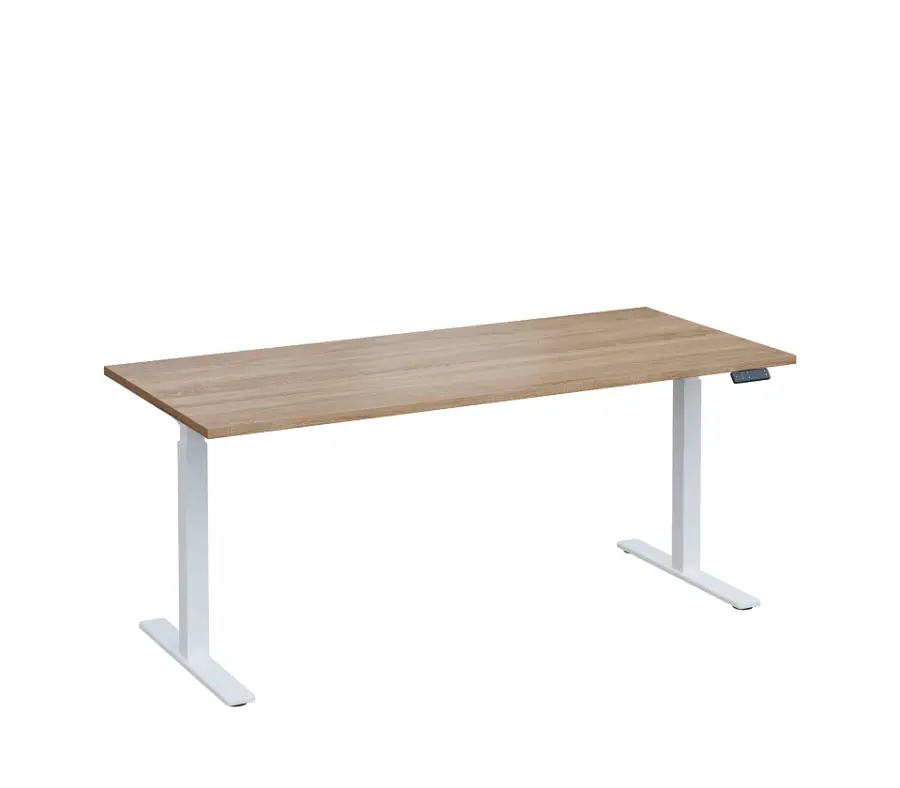 VSS 180/80 výškově stavitelný stůl, podnož bílý lak, dub bardolino
