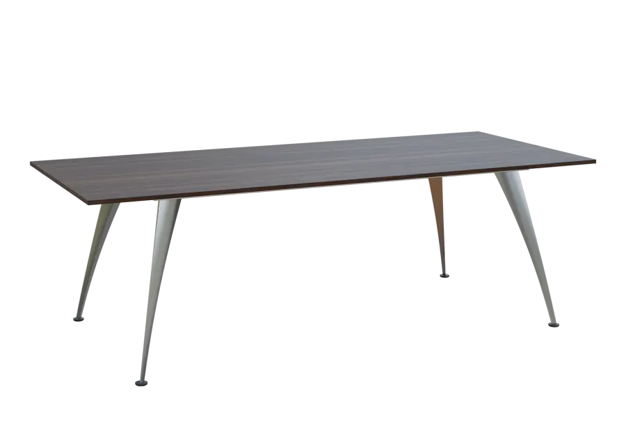 KUJ 10-24 stůl jednací, chromová podnož, ořech královský