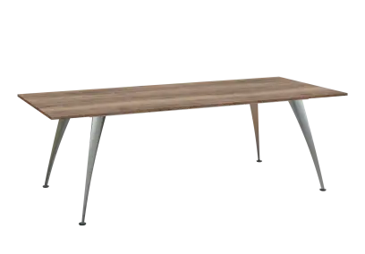 KUJ 10-24 stůl jednací, chromová podnož, dub Halifax cínový