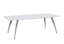 KUJ 10-24 stůl jednací, chromová podnož, bílá sněžná