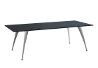 KUJ 10-24 stůl jednací, chromová podnož, černá