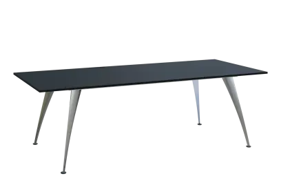 KUJ 10-24 stůl jednací, chromová podnož, černá
