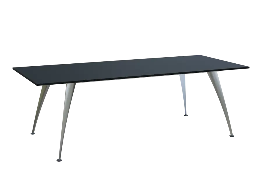 KUJ 10-24 stůl jednací, chromová podnož, černá