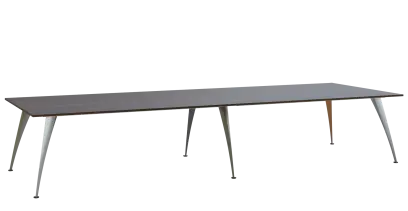 KUJ 14-40 stůl jednací, chromová podnož, ořech královský