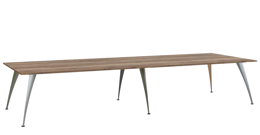 KUJ 14-40 stůl jednací, chromová podnož, dub Halifax cínový