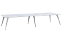 KUJ 14-40 stůl jednací, chromová podnož, bílá sněžná