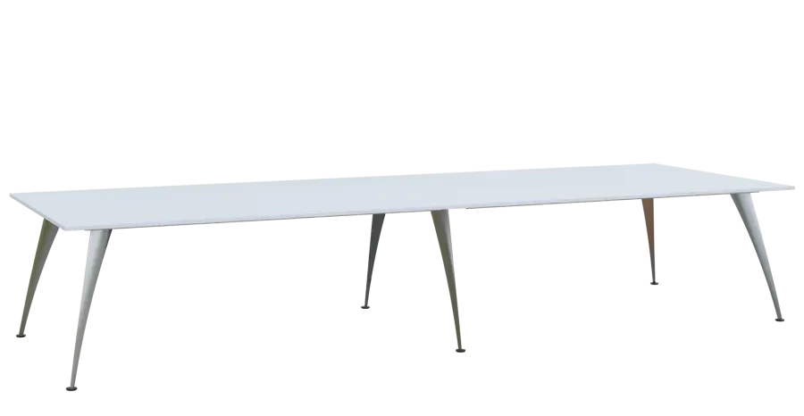 KUJ 14-40 stůl jednací, chromová podnož, bílá sněžná