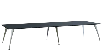 KUJ 14-40 stůl jednací, chromová podnož, černá