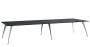 KUJ 14-40 stůl jednací, chromová podnož, černá